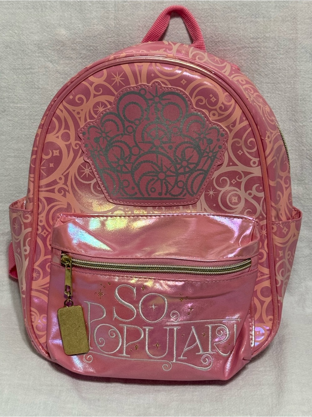 Wicked So Popular Glinda Faux Leather Pink Mini Backpack - Picture 3 of 12
